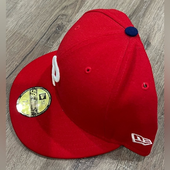 Phillies P 59FIFTY 7 1/8 Official MLB Like New New Era Structured Fitted Hat Cap - Picture 7 of 11